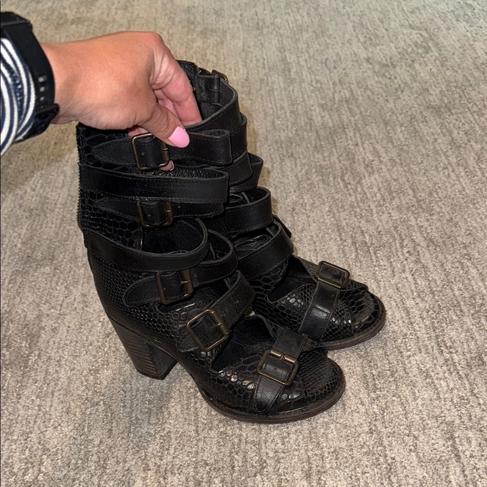FREEBIRD Strappy Heeled Boots